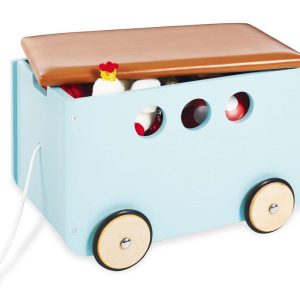 Pinolino Spielzeugkiste mit Rollen Jim, mint Pinolino Spielzeugkiste mit Rollen Jim, mint
