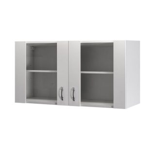 Flex-Well Küchen-Glasoberschrank „Wito“, 100×54,8×32 cm, weiß Flex-Well Küchen-Glasoberschrank „Wito“, 100×54,8×32 cm, weiß