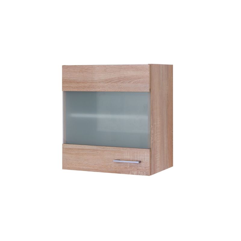 Flex-Well Küchen-Glasoberschrank „Samoa“, 50x54,8x32 cm, Sonoma Eicheoptik
