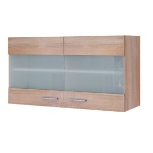 Flex-Well Küchen-Glasoberschrank „Samoa“, 100×54,8×32 cm, Sonoma Eicheoptik Flex-Well Küchen-Glasoberschrank „Samoa“, 100×54,8×32 cm, Sonoma Eicheoptik