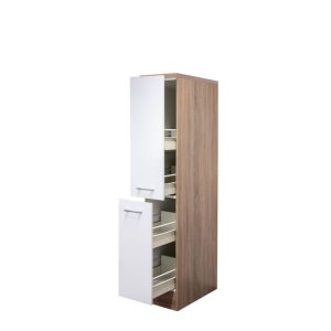 Flex-Well Demi-Apothekerschrank „Samoa“, 30x161x60 cm, weiß/Sonoma Eiche Flex-Well Demi-Apothekerschrank „Samoa“, 30x161x60 cm, weiß/Sonoma Eiche