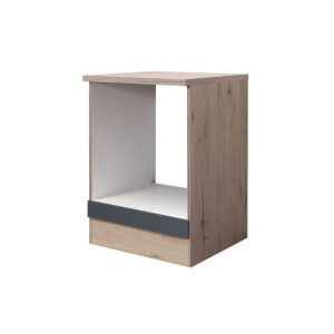 Flex-Well Herdumbauschrank „Tiago“ 60x85x60 cm, basaltgrau/San Remo Eiche Flex-Well Herdumbauschrank „Tiago“ 60x85x60 cm, basaltgrau/San Remo Eiche