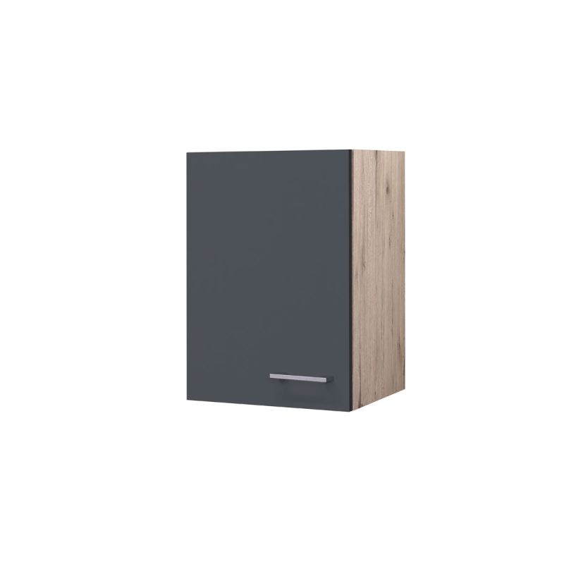 Flex-Well Küchenoberschrank „Tiago“, 40x54,8x32 cm, basaltgrau/San Remo Eiche