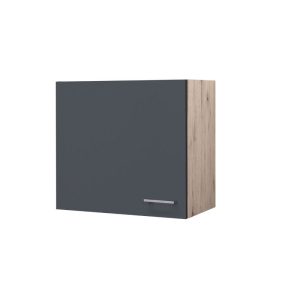 Flex-Well Küchenoberschrank „Tiago“, 60×54,8×32 cm, basaltgrau/San Remo Eiche Flex-Well Küchenoberschrank „Tiago“, 60×54,8×32 cm, basaltgrau/San Remo Eiche
