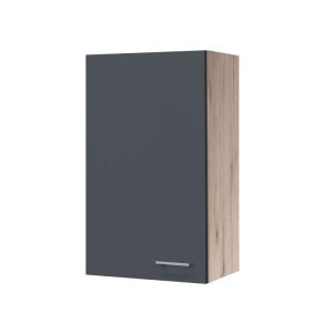 Flex-Well Küchenoberschrank „Tiago“, 50x89x32 cm, basaltgrau/San Remo Eiche Flex-Well Küchenoberschrank „Tiago“, 50x89x32 cm, basaltgrau/San Remo Eiche