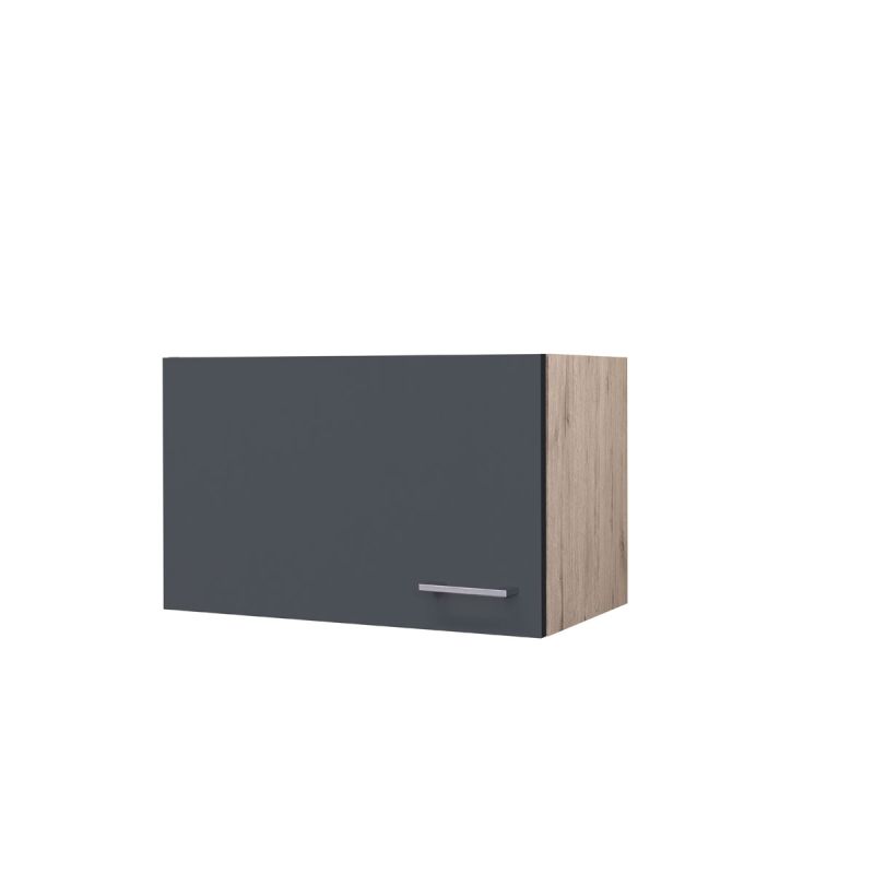 Flex-Well Küchenoberschrank „Tiago“, 60x32x32 cm, basaltgrau/San Remo Eiche