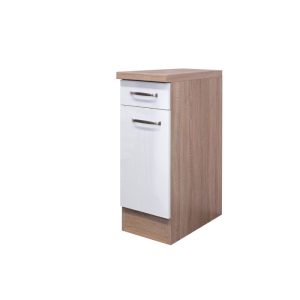 Flex-Well Küchenunterschrank „Valero“, 30x86x60 cm, weiß/Sonoma Eiche Flex-Well Küchenunterschrank „Valero“, 30x86x60 cm, weiß/Sonoma Eiche