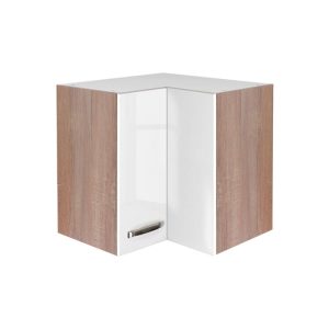 Flex-Well Küchen-Eckoberschrank „Valero“, 60/60×54,8×32 cm, weiß/Sonoma Eiche Flex-Well Küchen-Eckoberschrank „Valero“, 60/60×54,8×32 cm, weiß/Sonoma Eiche