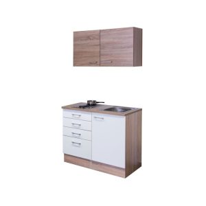 Flex-Well Miniküche „SAMOA 501-000“, 100×60 cm, weiß-sonoma eiche Flex-Well Miniküche „SAMOA 501-000“, 100×60 cm, weiß-sonoma eiche