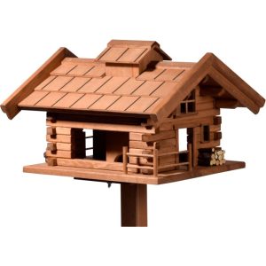 dobar Vogelfutterhaus Tirol 37 x 37 x 117 cm braun dobar Vogelfutterhaus Tirol 37 x 37 x 117 cm braun