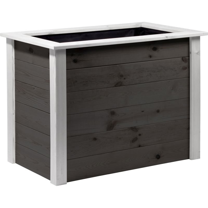 dobar Hochbeet Two-Tone 108 x 65 x 80 cm anthrazit/weiß