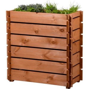 dobar Hochbeet mit Stecksystem 79 x 79 x 37 cm braun dobar Hochbeet mit Stecksystem 79 x 79 x 37 cm braun