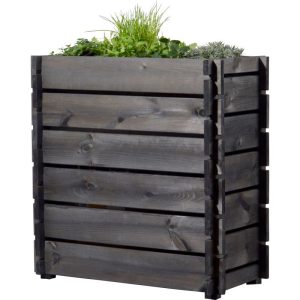 dobar Hochbeet mit Stecksystem 79 x 79 x 37 cm grau dobar Hochbeet mit Stecksystem 79 x 79 x 37 cm grau