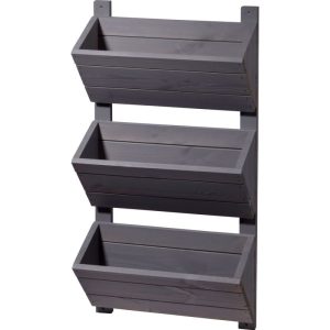 dobar Wandbeet 3-stufig 38 x 79 x 17,5 cm grau dobar Wandbeet 3-stufig 38 x 79 x 17,5 cm grau