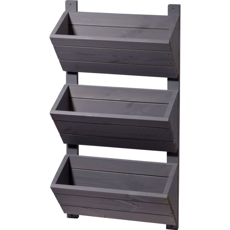 dobar Wandbeet 3-stufig 38 x 79 x 17,5 cm grau