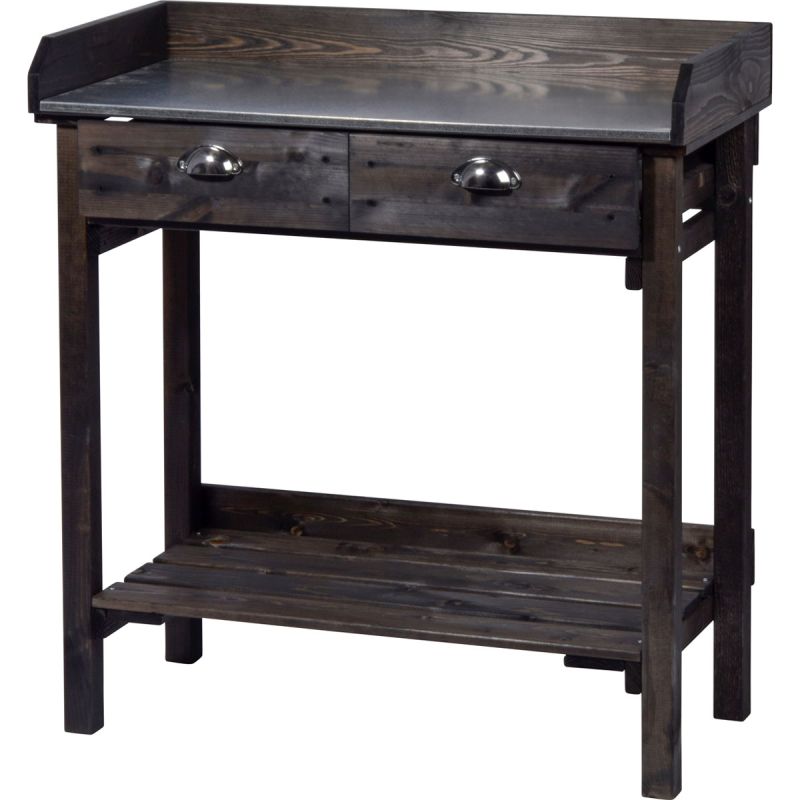 dobar Pflanztisch 79 x 90 x 39 cm schwarz