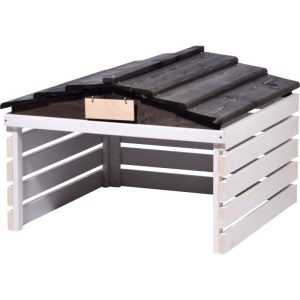 dobar Mährobotergarage 78,5 x 74 x 52,5 cm weiß-schwarz dobar Mährobotergarage 78,5 x 74 x 52,5 cm weiß-schwarz
