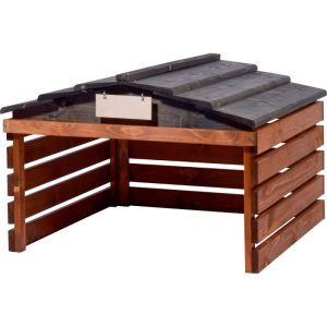 dobar Mährobotergarage 78,5 x 74 x 52,5 cm braun-schwarz dobar Mährobotergarage 78,5 x 74 x 52,5 cm braun-schwarz