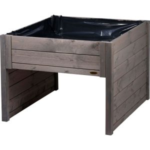 dobar Mährobotergarage mit Pflanzkasten 56 x 73 x 79 cm grau