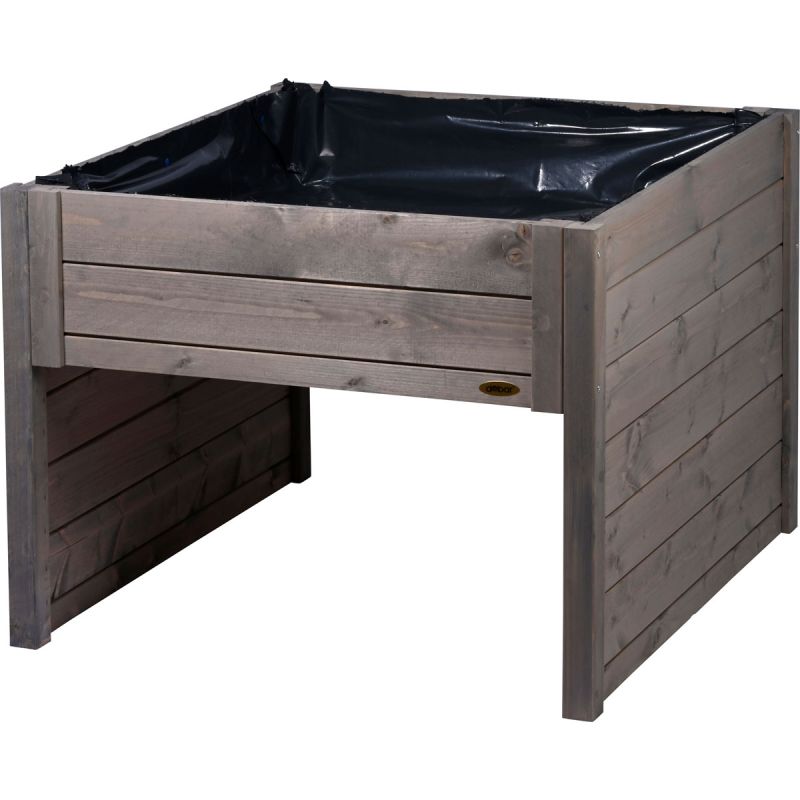 dobar Mährobotergarage mit Pflanzkasten 56 x 73 x 79 cm grau