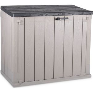 dobar Mülltonnenbox verschließbar 129,5 x 74,5 x 111 cm taupe/anthrazit dobar Mülltonnenbox verschließbar 129,5 x 74,5 x 111 cm taupe/anthrazit