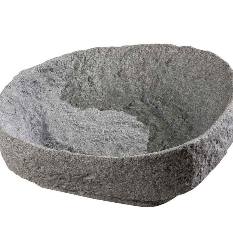 GreenLife Pflanzschale für den Dekor-Regenspeicher „Hinkelstein“, granitgrau