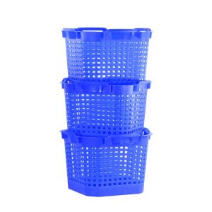 GreenLife Uni-Korb 25 kg, 3 Stück, drehstapelbar, blau GreenLife Uni-Korb 25 kg, 3 Stück, drehstapelbar, blau