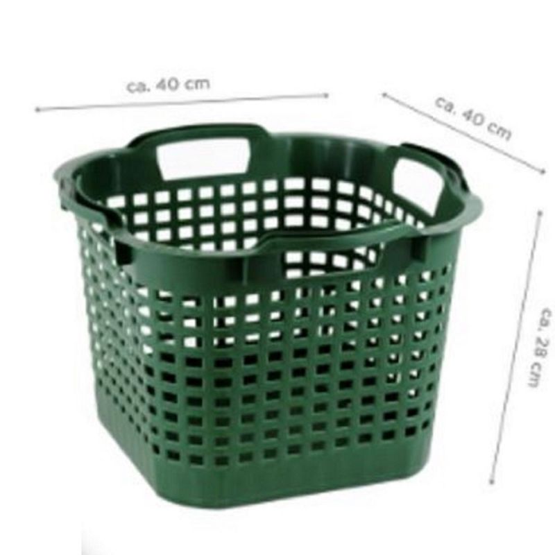 GreenLife Uni-Korb 25 kg 3 Stück drehstapelbar grün
