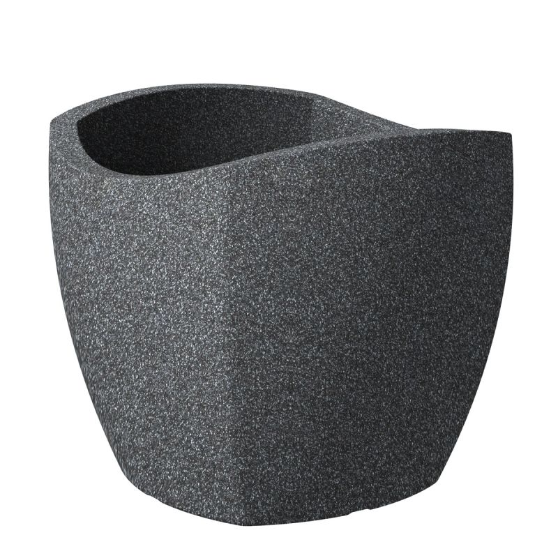Scheurich Pflanzgefäß Wave Globe Cubo BxHxT 39,4 x 35,5 x 39,4 cm Schwarz-Granit