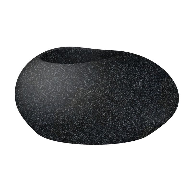 Scheurich Pflanzgefäß Flow 73 cm kieselförmig Stony Black