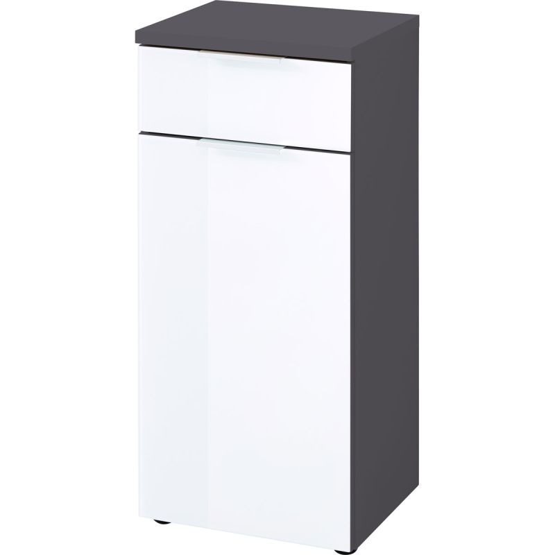 Unterschrank 39 x 86 x 34 cm graphit/weiß