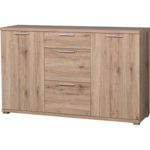 Sideboard 144 x 88 x 40 cm Sanremo-Eiche-Nachbildung