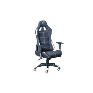 Inter Link Drehstuhl „Gaming White“, schwarz-weiß