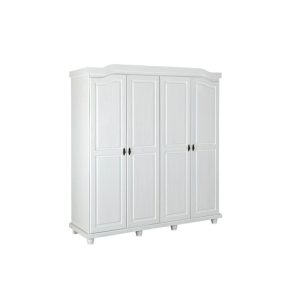 Inter Link Kleiderschrank „Isny“, 4-Türen, Kiefer, weiß Inter Link Kleiderschrank „Isny“, 4-Türen, Kiefer, weiß