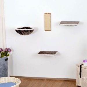 Silvio design Katzen-Kletterwand 4-teilig grau Silvio design Katzen-Kletterwand 4-teilig grau