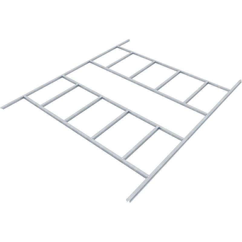 Pergart Bodenfundament „Frankfurt II“, 266x309cm, silber