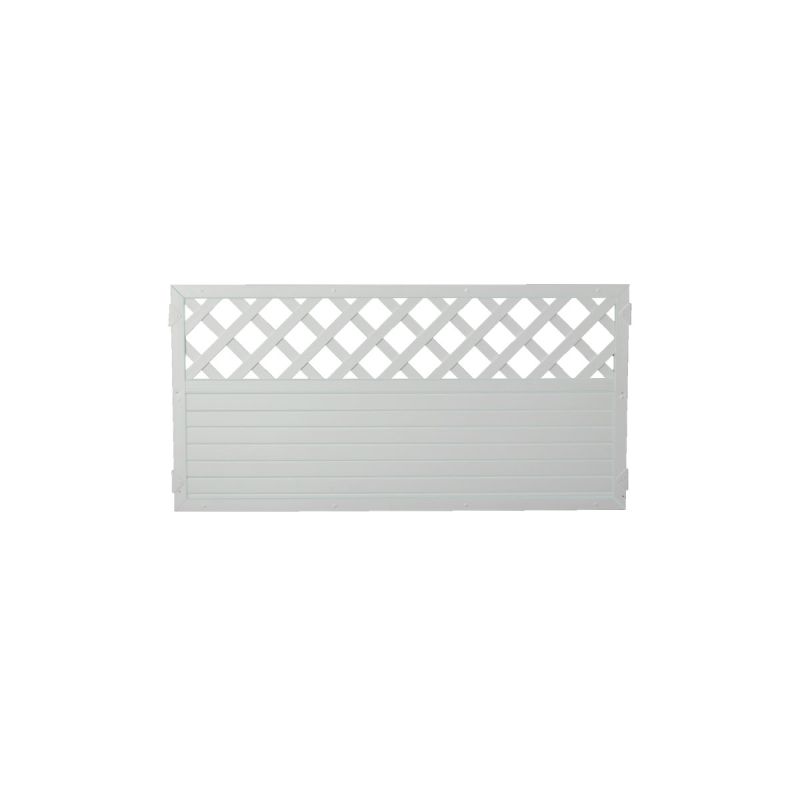 Ideenwelt T&J Zaunserie LIGHTLINE Ranki 180 x 90 cm Füllung weiß / Rahmen weiß