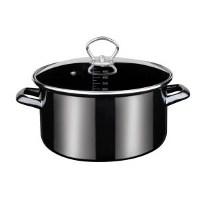 GSW Fleischtopf Profi-Black-Star mit Glasdeckel 24cm 5,5L