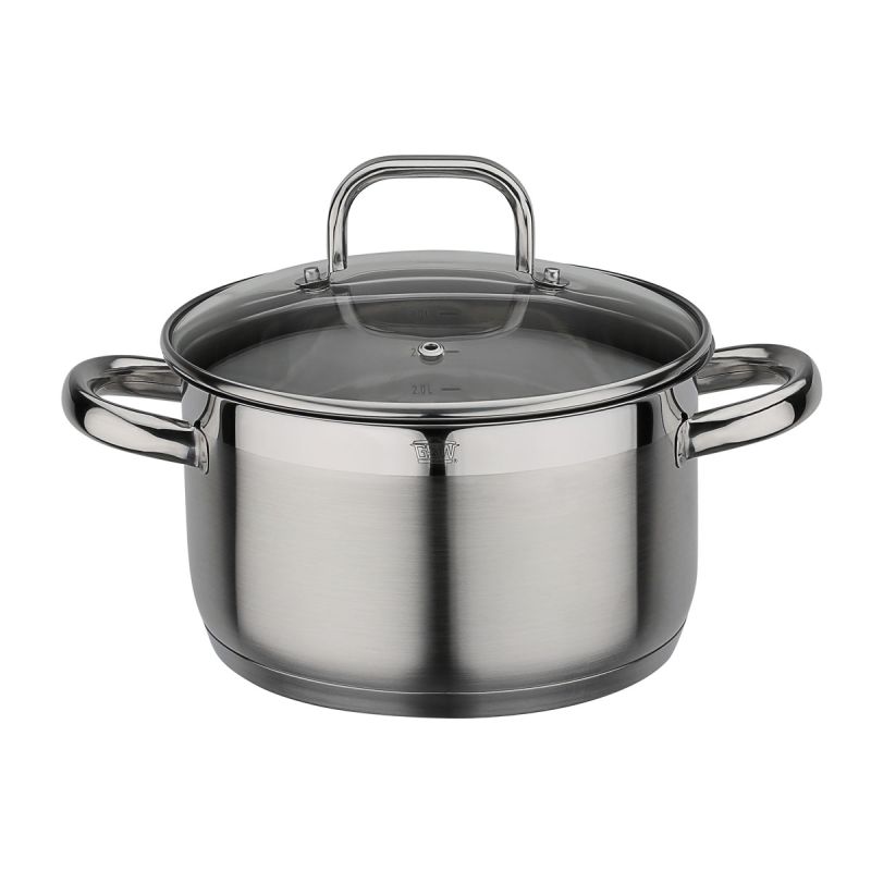 GSW Fleischtopf FOGO mit Glasdeckel 20cm 3,5L