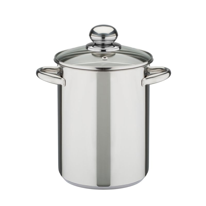 GSW Spargeltopf mit Glasdeckel und Einsatz 16cm 4,2L