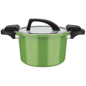 GSW Energiespartopf Ceramica green mit Glasdeckel 24cm 6L GSW Energiespartopf Ceramica green mit Glasdeckel 24cm 6L