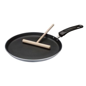 GSW Crepe-Pfanne mit Teigverteiler 26cm grau/schwarz GSW Crepe-Pfanne mit Teigverteiler 26cm grau/schwarz