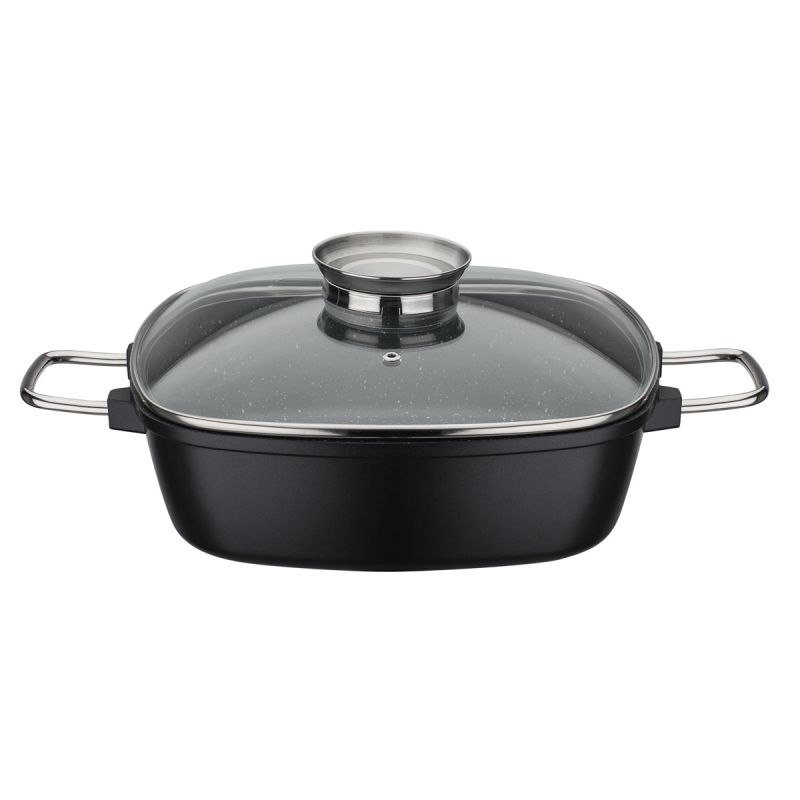 GSW Viereckbräter Gourmet Granit 28 x 28cm 4,9L