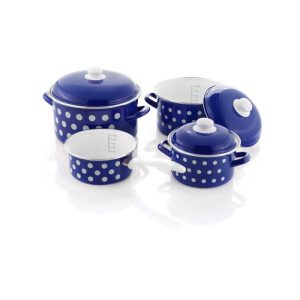 GSW Kochtopf-Set Pünktchen 7-tlg. blau/weiß GSW Kochtopf-Set Pünktchen 7-tlg. blau/weiß