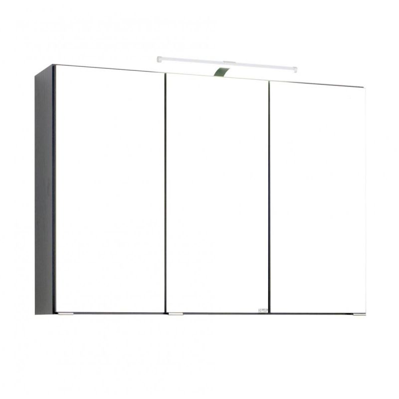 HELD Spiegelschrank 90 graphitgrau 3 Spiegeltüren