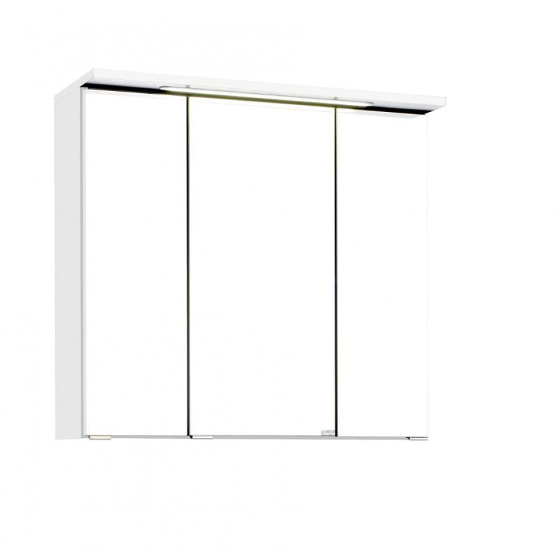 HELD Spiegelschrank 70 weiß 3 Spiegeltüren