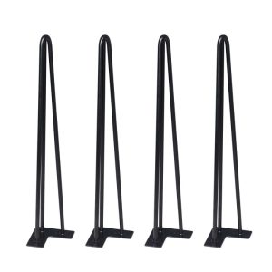 HappyHome Tischbeine 4er-Set Schwarz Stahl H:60 HappyHome Tischbeine 4er-Set Schwarz Stahl H:60