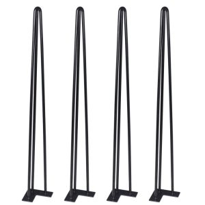 HappyHome Tischbeine 4er-Set Schwarz Stahl H:86 HappyHome Tischbeine 4er-Set Schwarz Stahl H:86