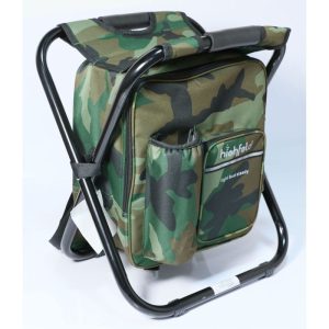 highfeld Camping Stuhl mit Rucksack & Kühlfach camouflage highfeld Camping Stuhl mit Rucksack & Kühlfach camouflage