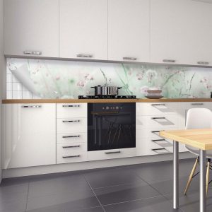 MySpotti Folie Küche Blumenmuster 450 x 60 cm
